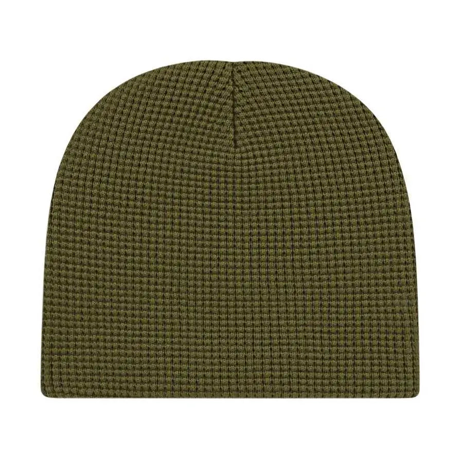 Cap America iK75 In Stock Waffle Beanie - Olive - Olive / One Size Fits Most