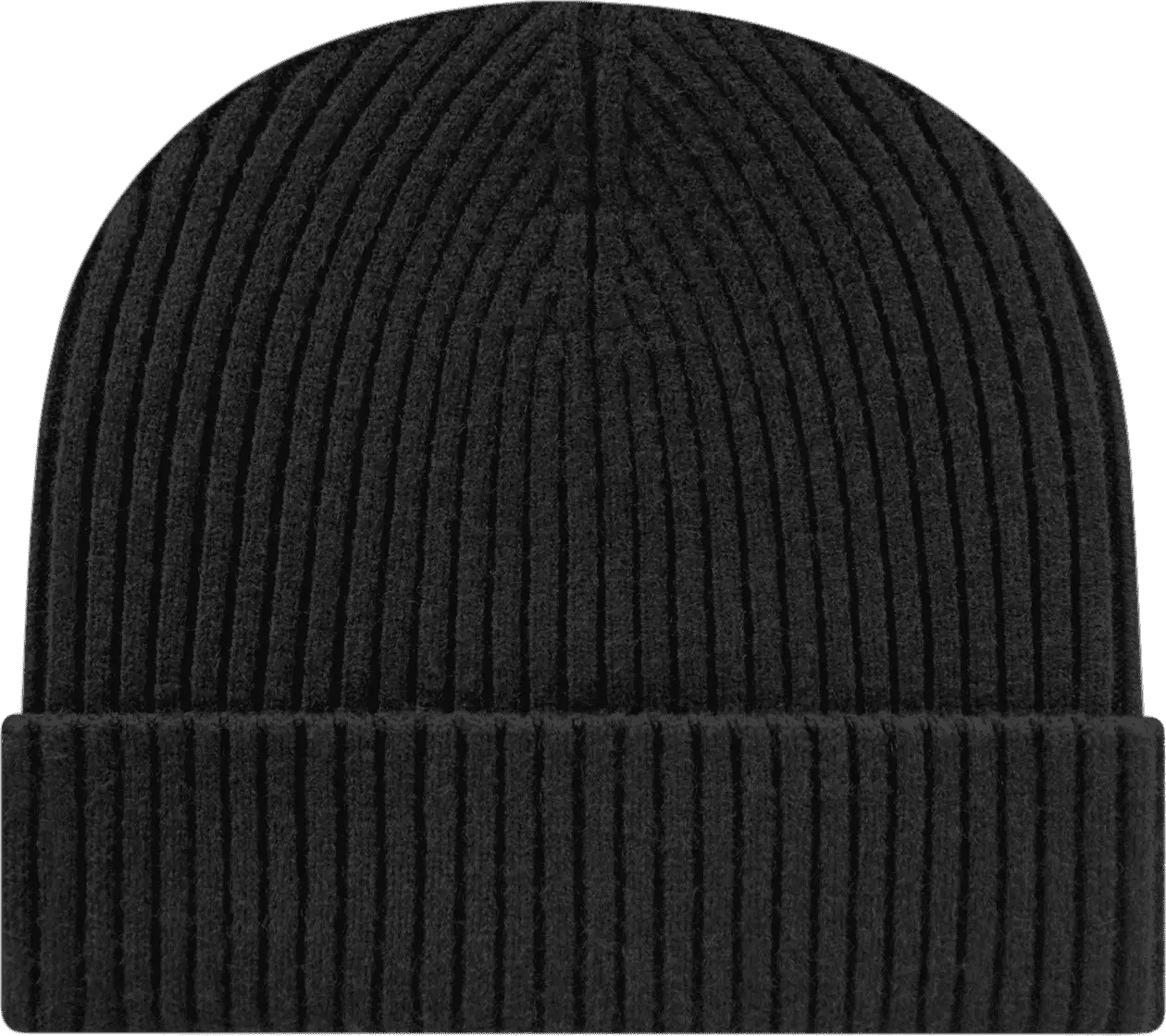 Cap America iK8550 Premium Cuffed Knit Beanie - Black - Black / One Size Fits Most