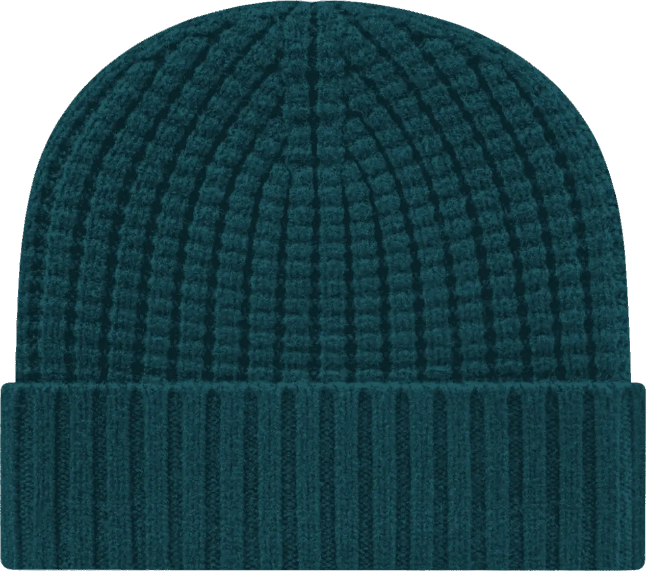 Cap America iK8552 Premium Waffle Knit with Cuff - Blue Topaz - Blue / One Size Fits Most