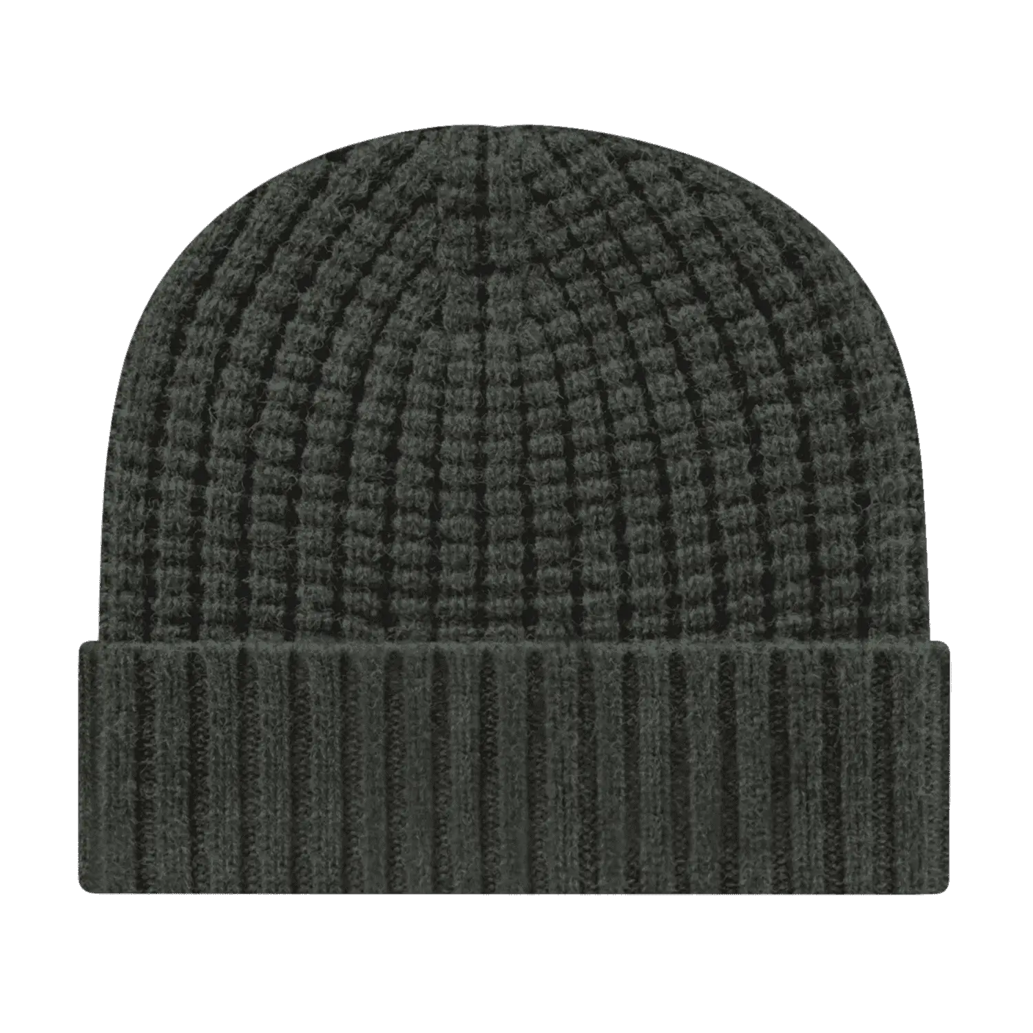 Cap America iK8552 Premium Waffle Knit with Cuff - Dark Heather - Dark Gray / One Size Fits Most
