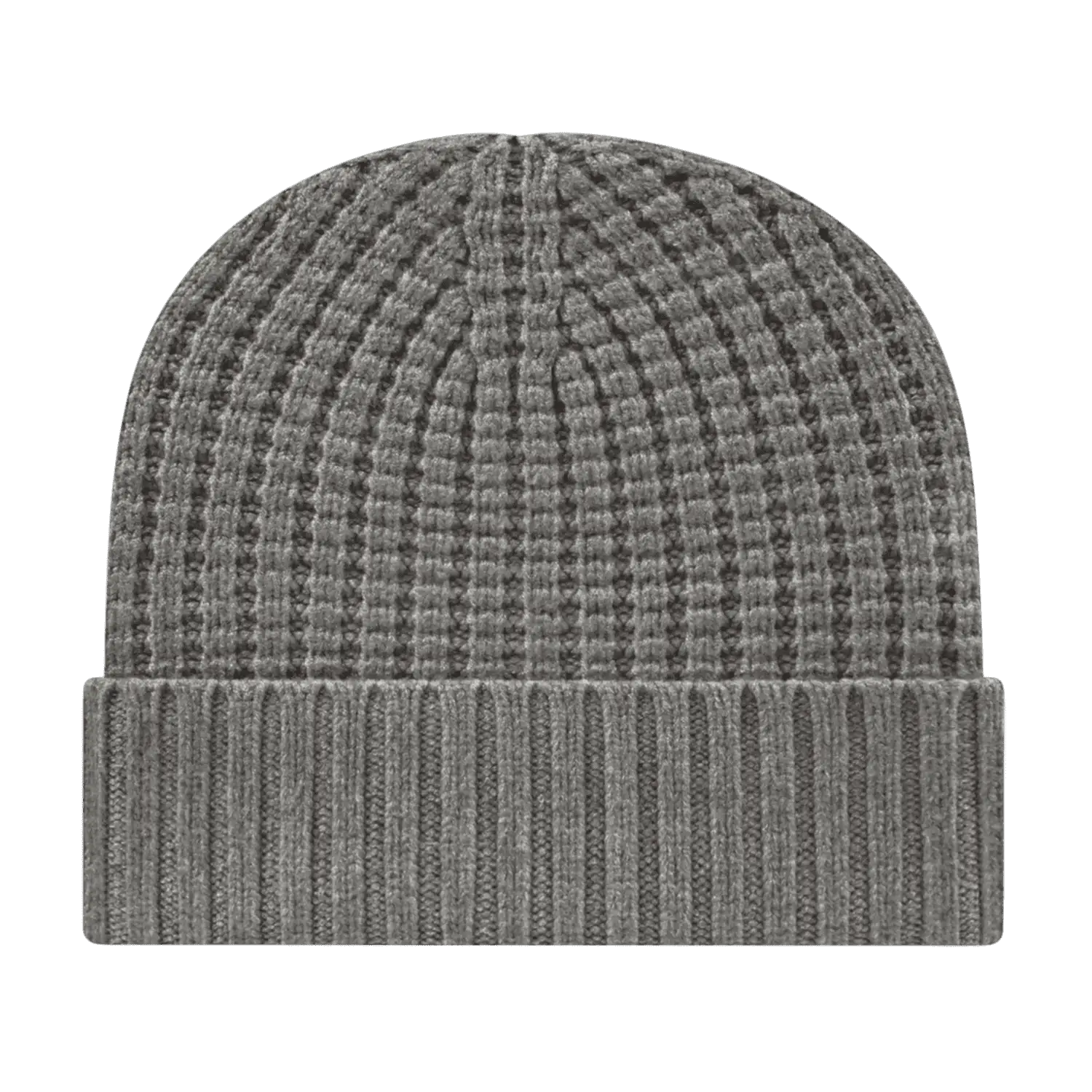 Cap America iK8552 Premium Waffle Knit with Cuff - Heather - Gray / One Size Fits Most