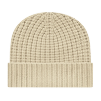 Cap America iK8552 Premium Waffle Knit with Cuff - Ivory - Ivory / One Size Fits Most