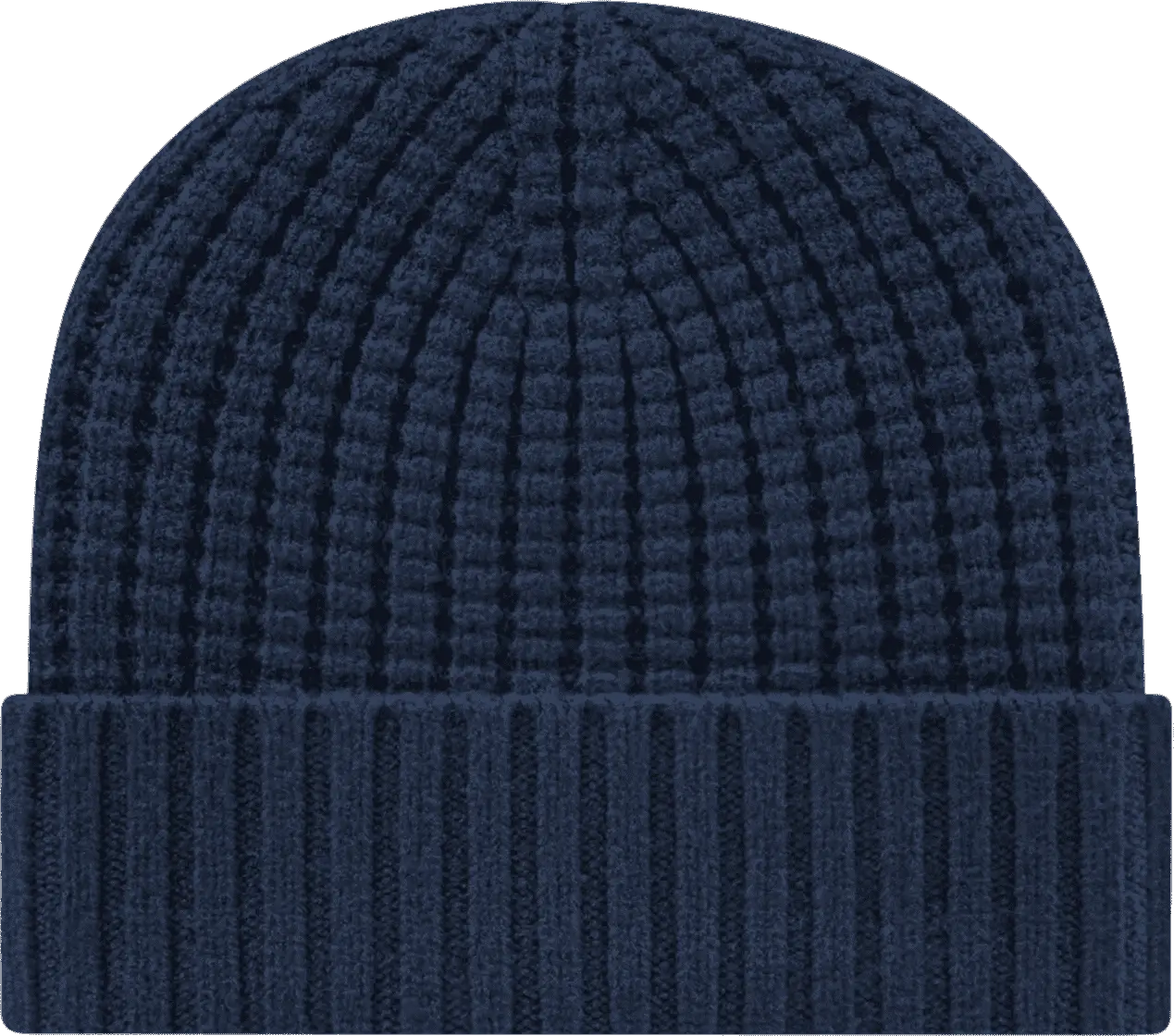 Cap America iK8552 Premium Waffle Knit with Cuff - Navy - Navy / One Size Fits Most
