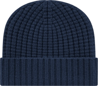 Cap America iK8552 Premium Waffle Knit with Cuff - Navy - Navy / One Size Fits Most