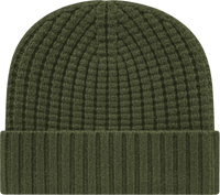 Cap America iK8552 Premium Waffle Knit with Cuff - Olive - Olive / One Size Fits Most