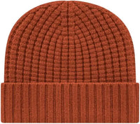 Cap America iK8552 Premium Waffle Knit with Cuff - Rust - Maroon / One Size Fits Most