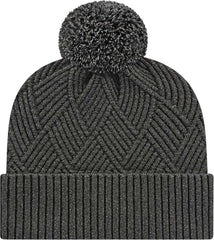 Cap America ik8554 Premium Diagonal Weave Knit Cap with Cuff Beanie - Dark Heather - Dark Heather / One Size Fits Most