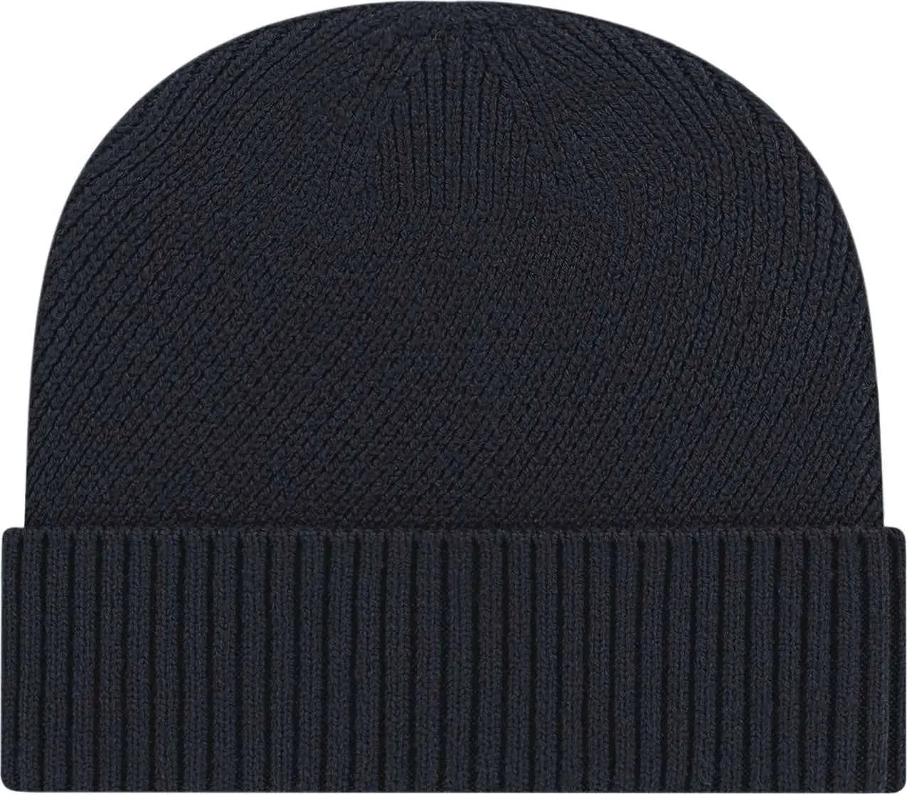 Cap America iK8557 Premium Recycled Knit Cap with Cuff Beanie - Black - Black / One Size Fits Most