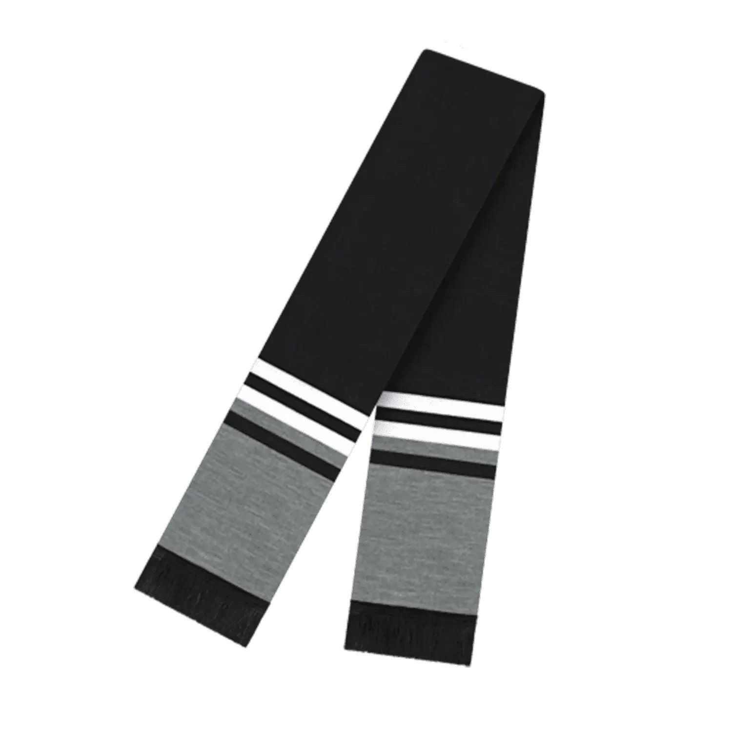 Cap America RK60 USA Made 60 Inch Scarf with Elite Fringe - Black - Black / One Size Fits Most