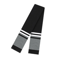 Cap America RK60 USA Made 60 Inch Scarf with Elite Fringe - Black - Black / One Size Fits Most