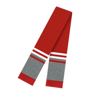 Cap America RK60 USA Made 60 Inch Scarf with Elite Fringe - True Red - Red / One Size Fits Most