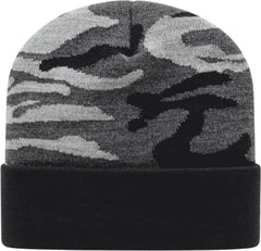 Cap America RKUC12 USA Made Urban Camo Knit Cap with Cuff Beanie - Urban Camo - Multi-Colored / One Size Fits Most