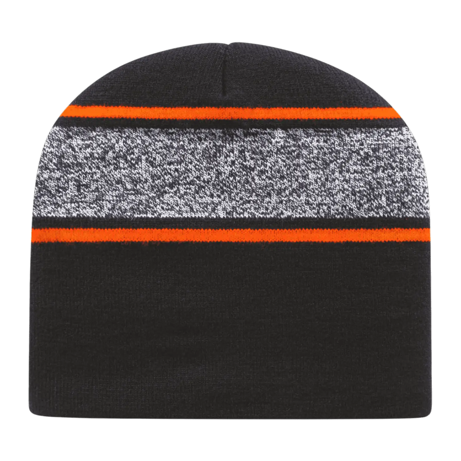 Cap America RKv9 USA Made Variegated Striped Beanie - Black True Royal - Black Royal / One Size Fits Most