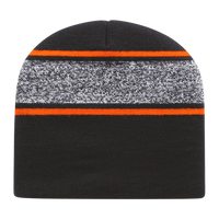 Cap America RKv9 USA Made Variegated Striped Beanie - Black True Royal - Black Royal / One Size Fits Most