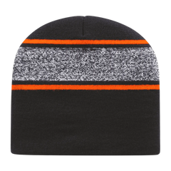 Cap America RKv9 USA Made Variegated Striped Beanie - Black True Royal - Black Royal / One Size Fits Most