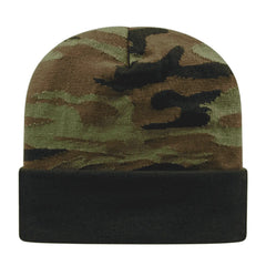 Cap America RKWC12 USA Made Woodland Camo Knit with Cuff Beanie - Woodland Camo - Woodland / One Size Fits Most