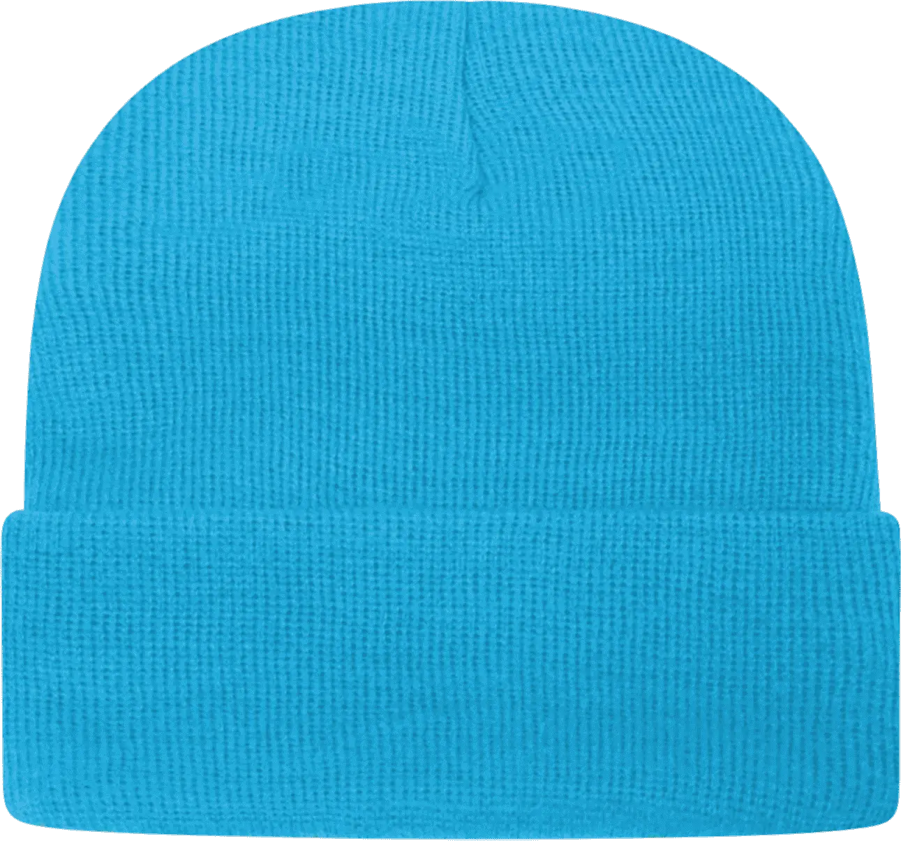 Cap America TKN24 USA Made Knit Cap with Cuff Beanie - Cyan Blue - Blue / One Size Fits Most