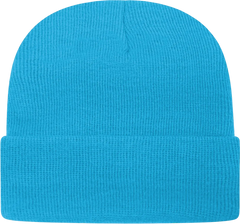 Cap America TKN24 USA Made Knit Cap with Cuff Beanie - Cyan Blue - Blue / One Size Fits Most