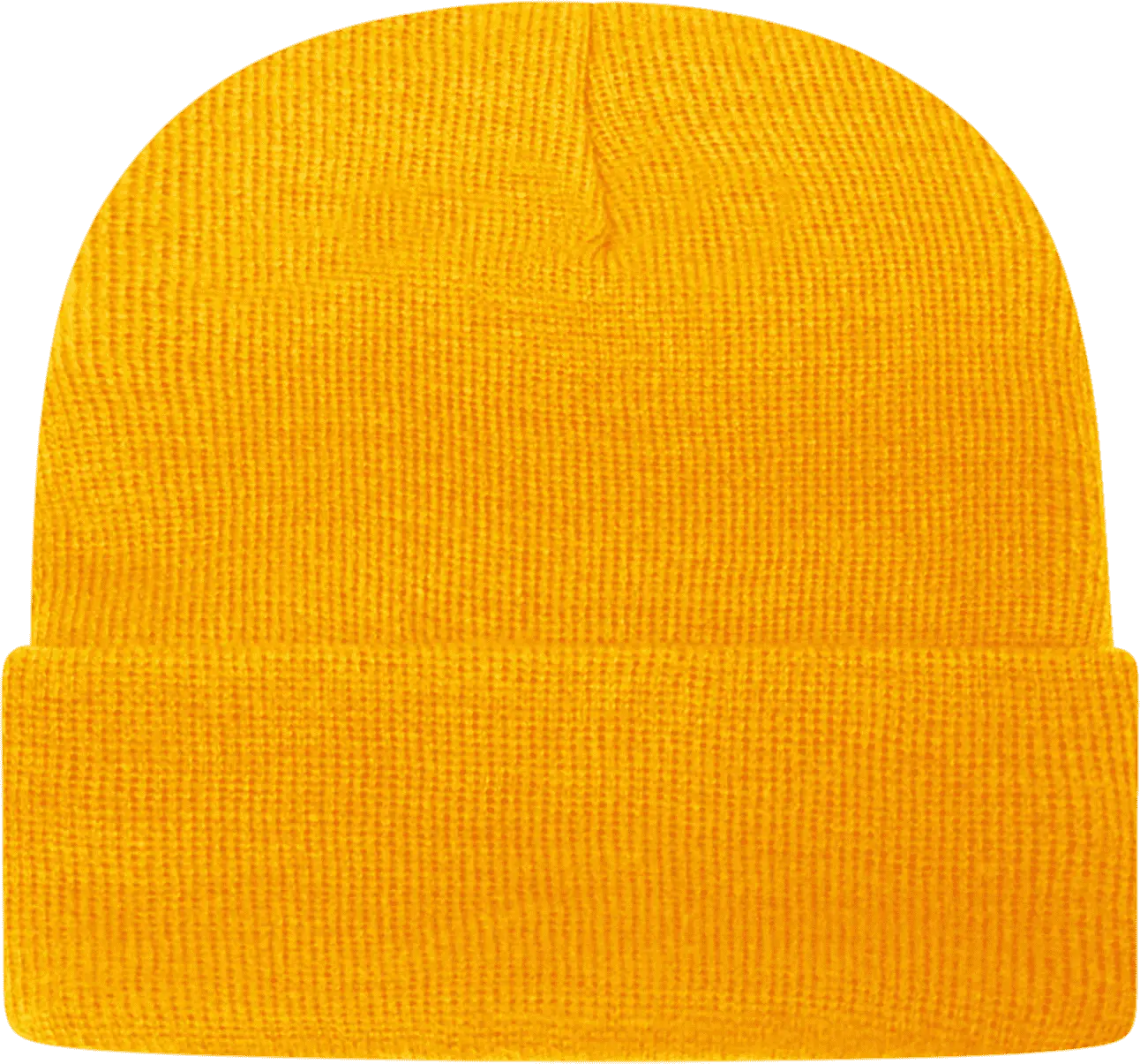 Cap America TKN24 USA Made Knit Cap with Cuff Beanie - Gold - Gold / One Size Fits Most