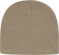 Cap America TKN28 USA Made Knit Beani - Arctic YellowKhaki - Khaki / One Size Fits Most