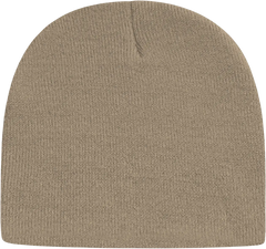 Cap America TKN28 USA Made Knit Beani - Arctic YellowKhaki - Khaki / One Size Fits Most