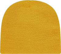 Cap America TKN28 USA Made Knit Beani - Arctic YellowMustard - Mustard / One Size Fits Most