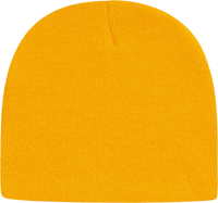 Cap America TKN28 USA Made Knit Beani - Gold - Gold / One Size Fits Most