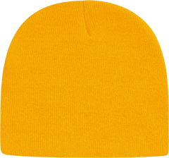 Cap America TKN28 USA Made Knit Beani - Gold - Gold / One Size Fits Most