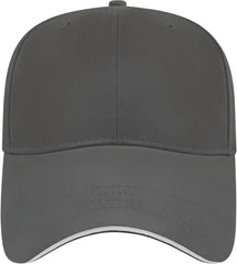 Cap America X200 X Tra Value Structured Sandwich Cap - Charcoal White - Dark Gray White / One Size Fits Most