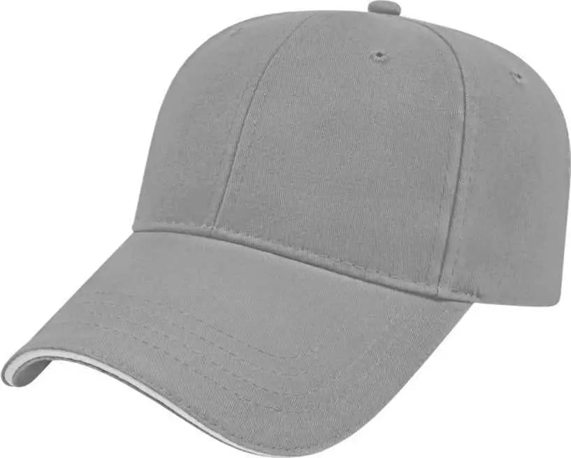 Cap America X200 X Tra Value Structured Sandwich Cap - Gray White - Gray White / One Size Fits Most