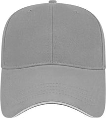Cap America X200 X Tra Value Structured Sandwich Cap - Gray White - Gray White / One Size Fits Most