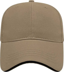 Cap America X200 X Tra Value Structured Sandwich Cap - Khaki Black - Khaki Black / One Size Fits Most
