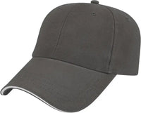 Cap America X201 X Tra Value Unstructured Sandwich Cap - Charcoal White - Dark Gray White / One Size Fits Most