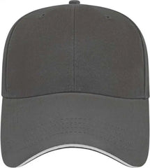 Cap America X201 X Tra Value Unstructured Sandwich Cap - Charcoal White - Dark Gray White / One Size Fits Most