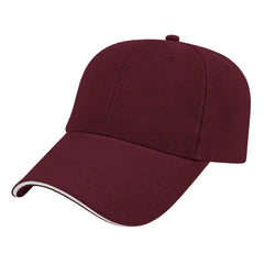 Cap America X201 X Tra Value Unstructured Sandwich Cap - Maroon White - Maroon White / One Size Fits Most