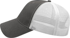 Cap America X600 X tra Value Five Panel Mesh Back Cap - Charcoal White - Dark Gray White / One Size Fits Most