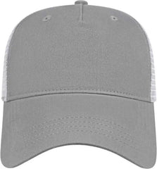 Cap America X600 X tra Value Five Panel Mesh Back Cap - Gray White - Gray White / One Size Fits Most