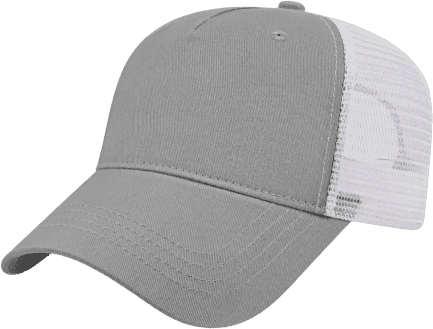 Cap America X600 X tra Value Five Panel Mesh Back Cap - Gray White - Gray White / One Size Fits Most