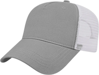 Cap America X600 X tra Value Five Panel Mesh Back Cap - Gray White - Gray White / One Size Fits Most