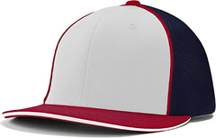 Champro HC3 Varsity Trucker Cap - White Navy Scarlet Scarlet - White Navy / 6 5/8’’ - 7’’