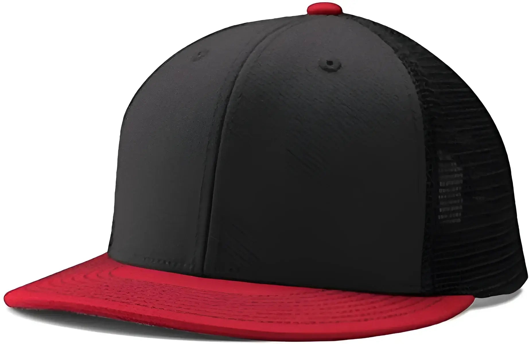 Champro HC5 Performance Trucker Snapback - Black Black Scarlet - Black Red / 7’’ - 7 7/8’’