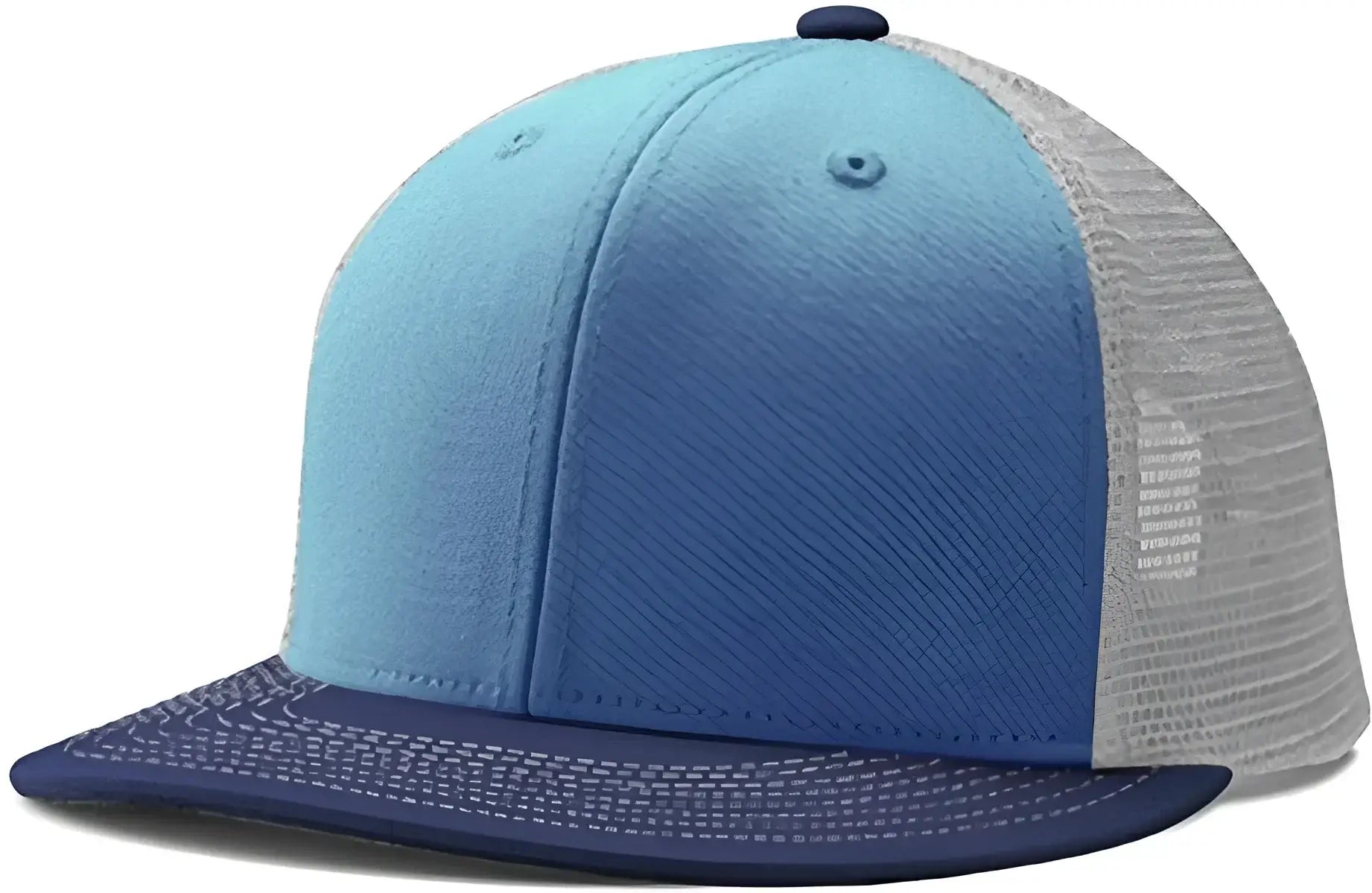Champro HC5 Performance Trucker Snapback - Light Blue White Navy - Blue Navy / 7’’ - 7 7/8’’