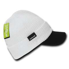Cuglog C01 The Original Hybri Beanie with Visor - White Black - White Black / One Size Fits Most