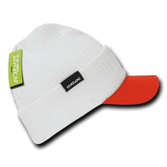 Cuglog C01 The Original Hybri Beanie with Visor - White Orange - White Orange / One Size Fits Most
