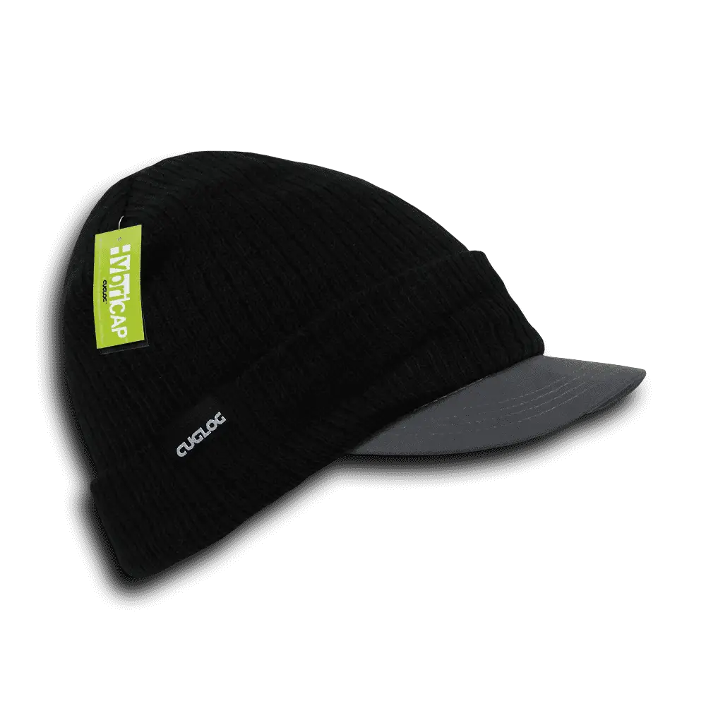 Cuglog C02 Hybri Beanie with Visor 2 - Black Gray - Black Gray / One Size Fits Most