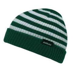 Cuglog K005 Kilimanjaro Striped Beanie - Emerald White - Green White / One Size Fits Most