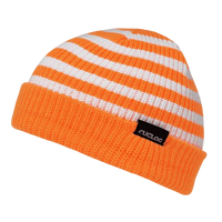 Cuglog K005 Kilimanjaro Striped Beanie - Orange White - Orange White / One Size Fits Most