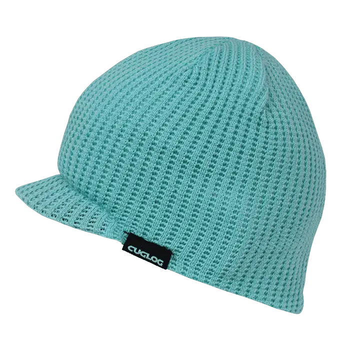 Cuglog K006 McKinley Waffle Jeep Beanie with Visor - Mint - Mint / One Size Fits Most