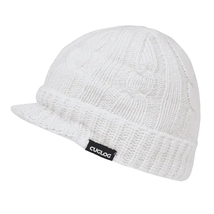 Cuglog K007 Kosciuszko Sweater Beanie - White - White / One Size Fits Most