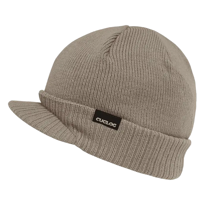 Cuglog K010 Ararat Heavy Weight Jeep Beanie with Visor - Sand - Sand / One Size Fits Most